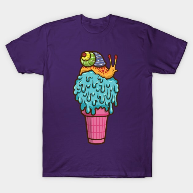 Crazy Snail Cone T-Shirt by JenniferSmith